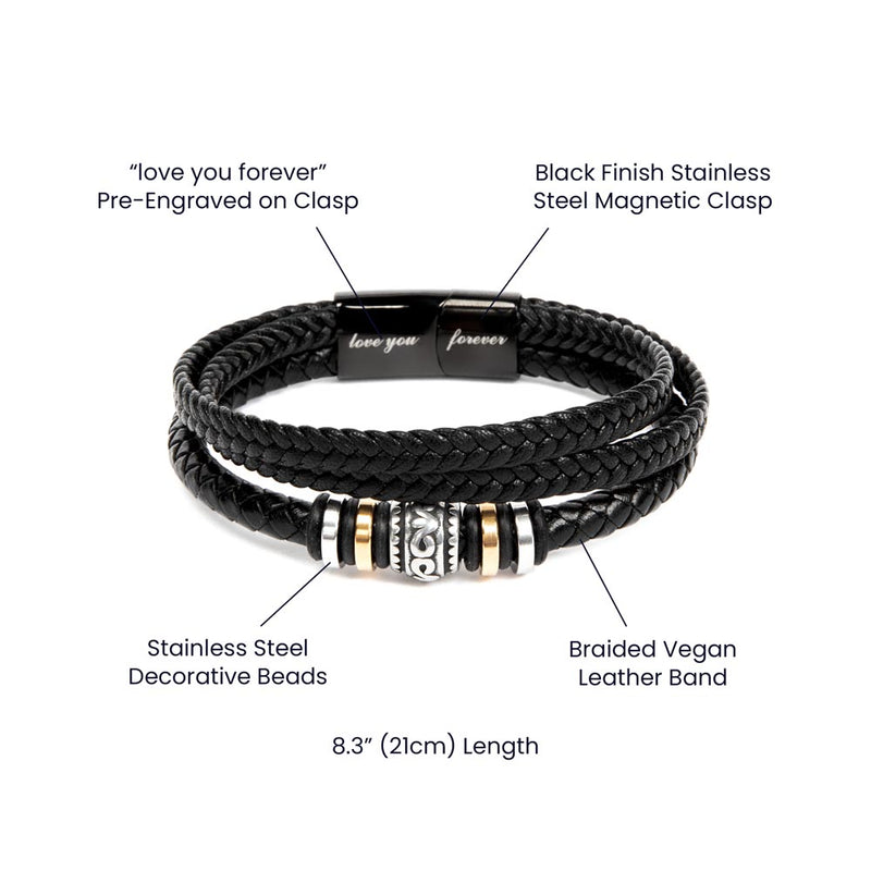 Last Forever Love You Forever (To My Grandson) – Bracelet